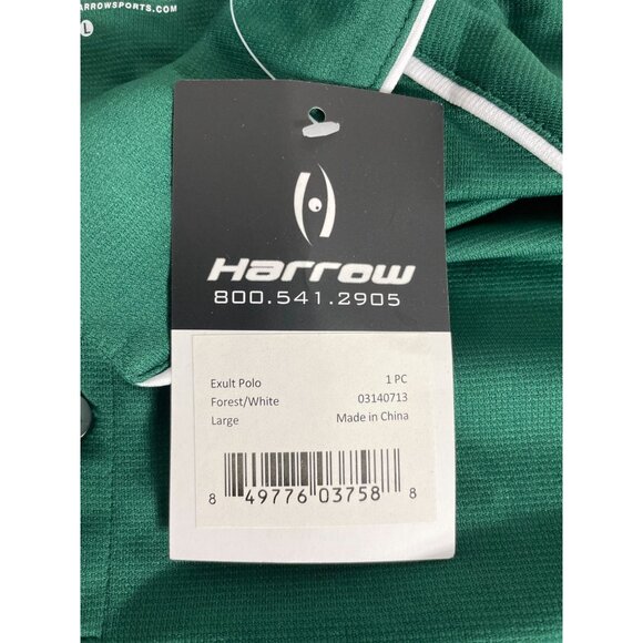 NWT 10 Available! Sz L Harrow Green Polo Shirt Sport Team Shirts Athleisure - Picture 7 of 11